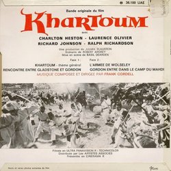 Khartoum Soundtrack (Frank Cordell) - CD Back cover