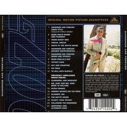 Diamonds Are Forever Soundtrack (John Barry, Shirley Bassey) - CD Back cover
