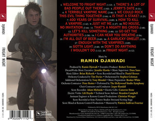 Fright Night Soundtrack (Ramin Djawadi) - CD Back cover