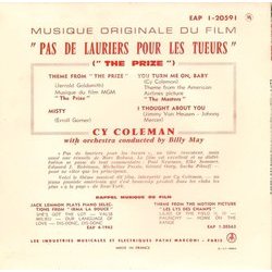 Pas de Lauriers pour les Tueurs Soundtrack (Cy Coleman, Jerry Goldsmith) - CD Back cover
