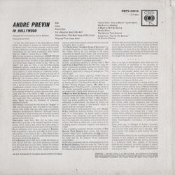 Andr Previn in Hollywood Soundtrack (Various Artists, Andr Previn, John Williams) - CD Back cover