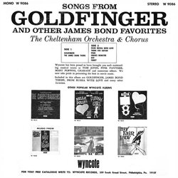 Songs from Goldfinger Soundtrack (John Barry) - CD Back cover