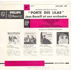 Porte des Lilas Soundtrack (Georges Brassens) - CD Back cover