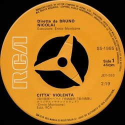 Citt violenta Bande Originale (Ennio Morricone) - cd-inlay