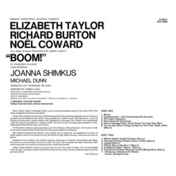 Boom! Soundtrack (John Barry) - CD Achterzijde
