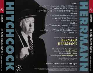 The Alfred Hitchcock Hour: Volume 2 Soundtrack (Bernard Herrmann) - CD Back cover