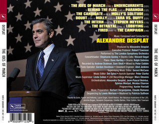 The Ides of March Soundtrack (Alexandre Desplat) - CD Back cover