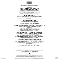 Vangelis - Themes Soundtrack ( Vangelis) - CD Achterzijde
