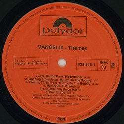 Vangelis - Themes Soundtrack ( Vangelis) - cd-inlay
