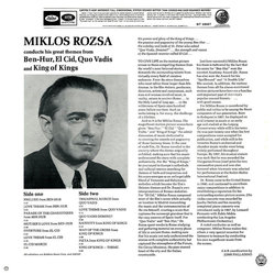 Miklos Rozsa Conducts His Great Themes Soundtrack (Mikls Rzsa) - CD Back cover
