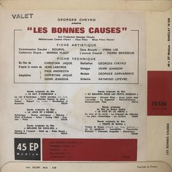 Les Bonnes Causes Soundtrack (Georges Garvarentz) - CD Trasero
