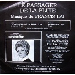 Le Passager de la Pluie Soundtrack (Francis Lai) - CD Trasero