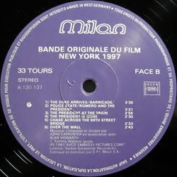 New-York 1997 Bande Originale (John Carpenter, Alan Howarth) - cd-inlay
