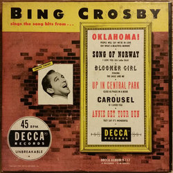 Bing Crosby Sings The Song Hits From Broadway Soundtrack (Various Artists, Bing Crosby) - CD cover