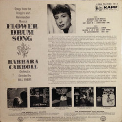 Barbara Carroll ‎ Flower Drum Song Soundtrack (Oscar Hammerstein II, Richard Rodgers) - CD Trasero