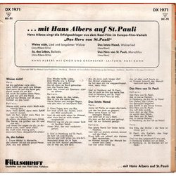 ...Mit Hans Albers Auf St. Pauli Soundtrack (Various Artists) - CD Back cover