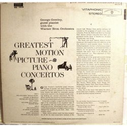 Greatest Motion Picture Piano Concertos Soundtrack (Various Artists) - CD Back cover