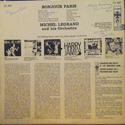 Bonjour Paris Soundtrack (Various Artists) - CD Back cover