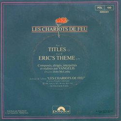 Les Chariots de Feu Soundtrack ( Vangelis) - CD Trasero