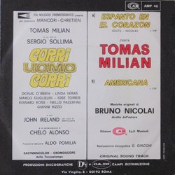 Corri Uomo Corri Soundtrack (Tomas Milian, Ennio Morricone, Bruno Nicolai) - CD Back cover