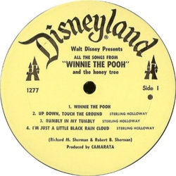 Winnie the Pooh and the Honey Tree Soundtrack (Buddy Baker, Richard M. Sherman, Robert M. Sherman) - cd-inlay