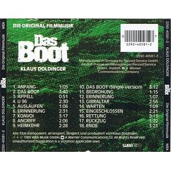 Das Boot Soundtrack (Klaus Doldinger) - CD Back cover
