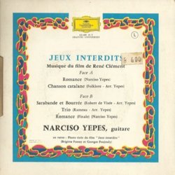 Jeux interdits Soundtrack (Narciso Yepes) - CD Back cover