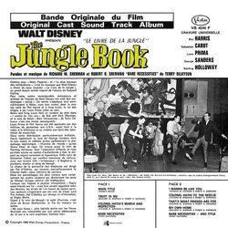 The Jungle Book Soundtrack (George Bruns, Terry Gilkynson, Robert M. Sherman, Richard Sherman) - CD Back cover