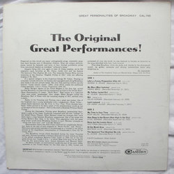 Great Personalities Of Broadway Soundtrack (Various Artists) - CD Achterzijde