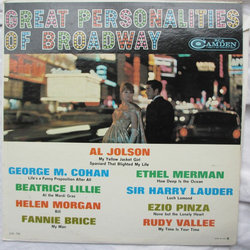 Great Personalities Of Broadway Soundtrack (Various Artists) - CD cover