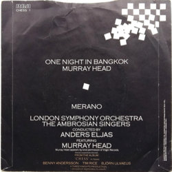 One Night In Bangkok from Chess Soundtrack (Benny Andersson, Tim Rice, Bjrn Ulvaeus) - CD Trasero