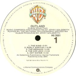 Outland Soundtrack (Jerry Goldsmith) - cd-inlay