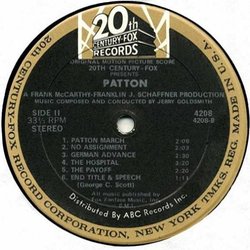 Patton Soundtrack (Jerry Goldsmith) - cd-inlay
