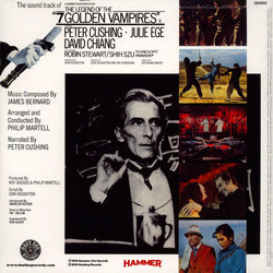 The Legend of the 7 Golden Vampires Soundtrack (James Bernard, Peter Cushing) - CD Back cover
