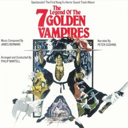 The Legend of the 7 Golden Vampires Soundtrack (James Bernard, Peter Cushing) - CD cover