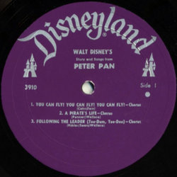 Walt Disney's Story And Songs From Peter Pan Soundtrack (Oliver Wallace) - cd-cartula