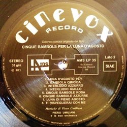 5 Bambole per la Luna dAgosto Soundtrack (Piero Umiliani) - cd-cartula