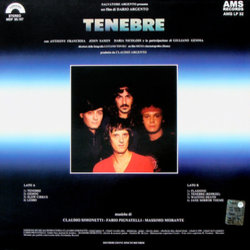 Tenebre Soundtrack (Massimo Morante, Fabio Pignatelli, Claudio Simonetti) - CD Back cover