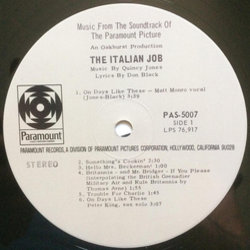 The Italian Job Soundtrack (Quincy Jones) - cd-inlay