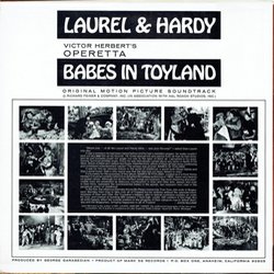 Babes in Toyland Soundtrack (Various Artists, Victor Herbert) - CD Back cover
