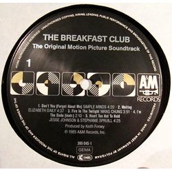 The Breakfast Club Soundtrack (Various Artists, Keith Forsey) - cd-cartula