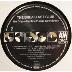 The Breakfast Club Soundtrack (Various Artists, Keith Forsey) - cd-inlay