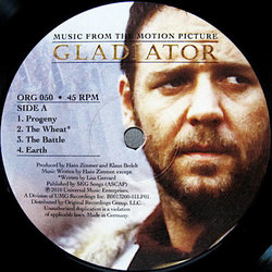 Gladiator Soundtrack (Lisa Gerrard, Hans Zimmer) - CD Achterzijde