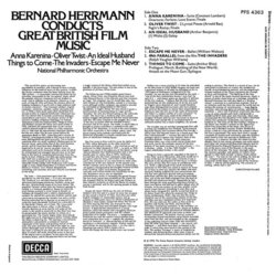 Bernard Herrmann Conducts Great British Film Music Soundtrack (Arnold Bax, Arthur Benjamin, Arthur Bliss, Constant Lambert, Ralph Vaughan Williams, William Walton) - CD Back cover