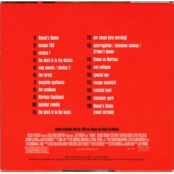 Hanna Soundtrack (The Chemical Brothers) - CD Back cover