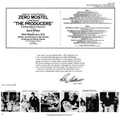 The Producers Soundtrack (John Morris) - CD Back cover
