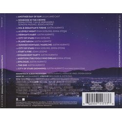 La La Land Soundtrack (Various Artists, Justin Hurwitz) - CD Achterzijde