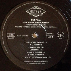 La Resa dei conti Soundtrack (Ennio Morricone) - CD Trasero