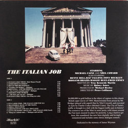 The Italian Job Soundtrack (Quincy Jones) - CD Back cover