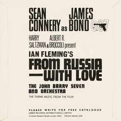 007 / From Russia with Love Soundtrack (John Barry) - CD Back cover